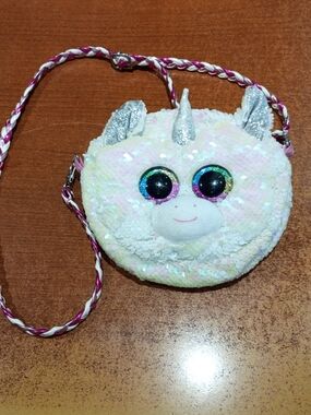 TY Fashion Diamond Unicorn Flip Sequin Crossbody Bag